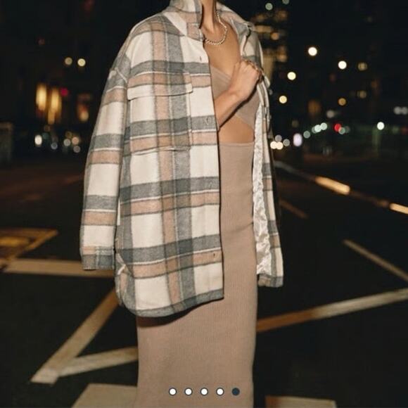 Abercrombie & Fitch Oversized Cozy Shirt Jacket - M - Picture 3 of 3